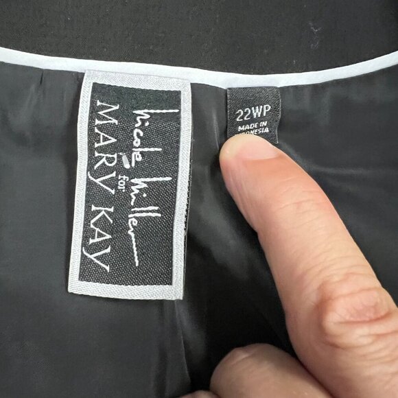 Nicole Miller for Mary Kay Open Front Blazer Jacket Black/Multi Size 22W Petite - Picture 8 of 9